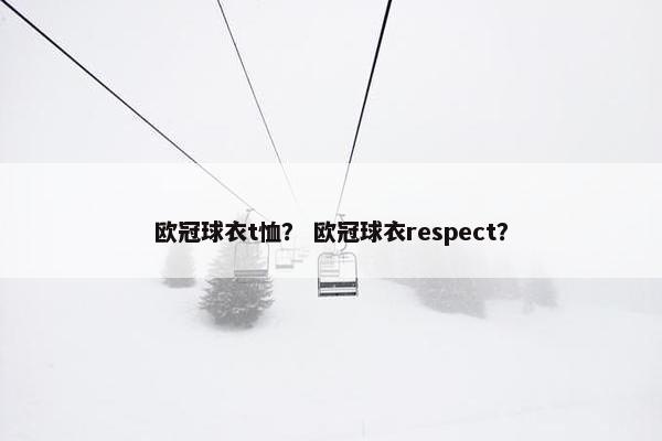 欧冠球衣t恤？ 欧冠球衣respect？