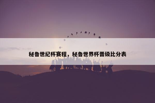 秘鲁世纪杯赛程，秘鲁世界杯晋级比分表