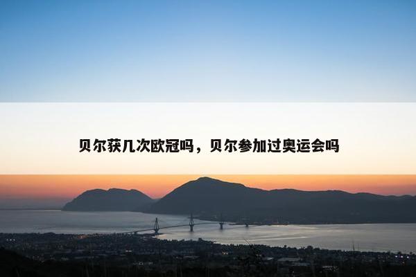 贝尔获几次欧冠吗，贝尔参加过奥运会吗