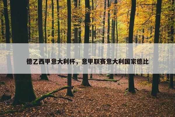 德乙西甲意大利杯，意甲联赛意大利国家德比