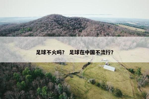 足球不火吗？ 足球在中国不流行？