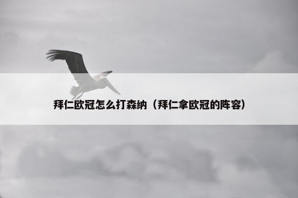 拜仁欧冠怎么打森纳（拜仁拿欧冠的阵容）
