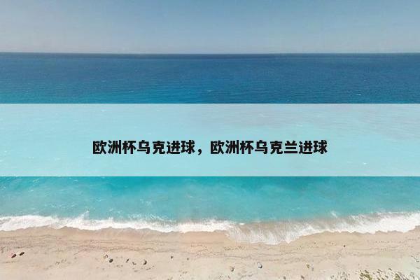 欧洲杯乌克进球，欧洲杯乌克兰进球
