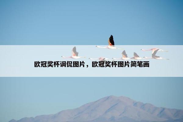 欧冠奖杯调侃图片，欧冠奖杯图片简笔画