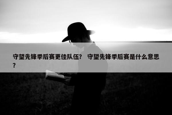 守望先锋季后赛更佳队伍？ 守望先锋季后赛是什么意思？