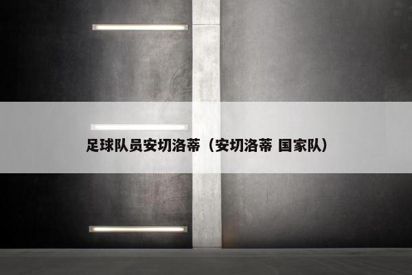 足球队员安切洛蒂（安切洛蒂 国家队）
