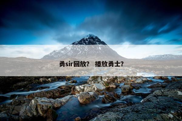 勇sir回放？ 播放勇士？