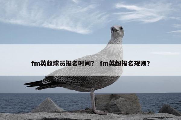 fm英超球员报名时间？ fm英超报名规则？