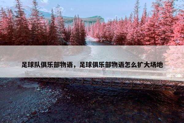 足球队俱乐部物语，足球俱乐部物语怎么扩大场地