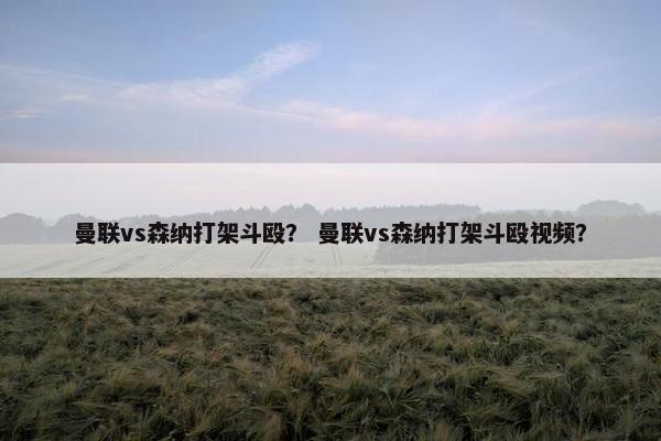 曼联vs森纳打架斗殴？ 曼联vs森纳打架斗殴视频？