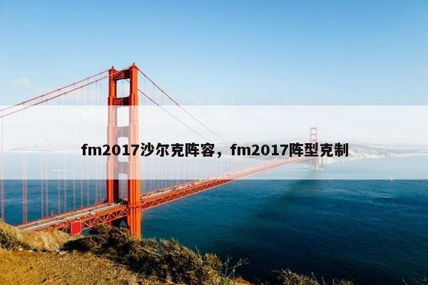 fm2017沙尔克阵容，fm2017阵型克制
