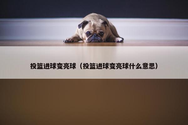 投篮进球变亮球（投篮进球变亮球什么意思）