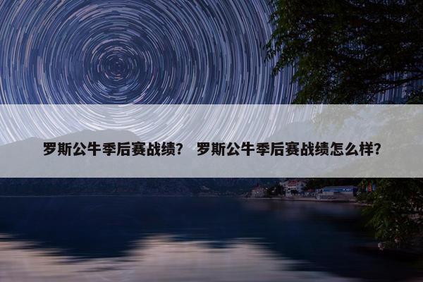 罗斯公牛季后赛战绩？ 罗斯公牛季后赛战绩怎么样？