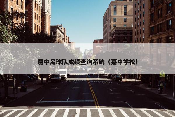 嘉中足球队成绩查询系统（嘉中学校）