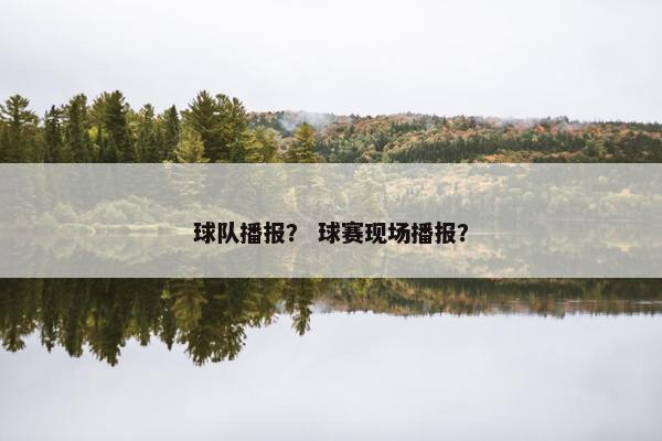 球队播报？ 球赛现场播报？