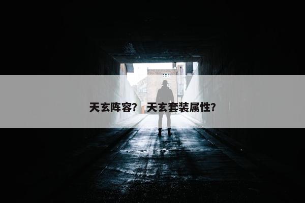 天玄阵容？ 天玄套装属性？