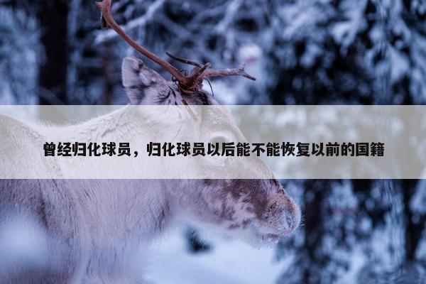 曾经归化球员，归化球员以后能不能恢复以前的国籍