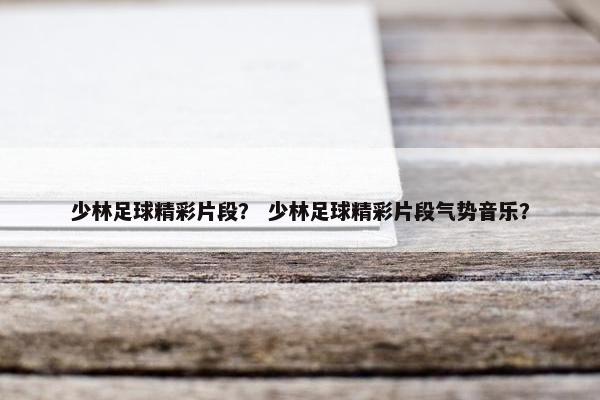 少林足球精彩片段？ 少林足球精彩片段气势音乐？