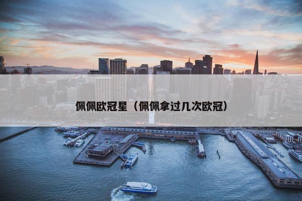 佩佩欧冠星（佩佩拿过几次欧冠）