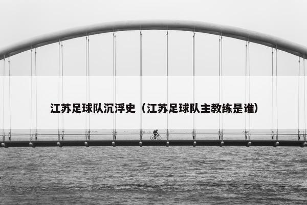 江苏足球队沉浮史（江苏足球队主教练是谁）