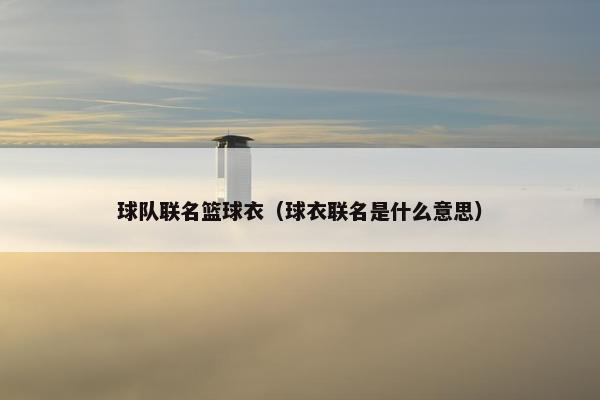球队联名篮球衣（球衣联名是什么意思）