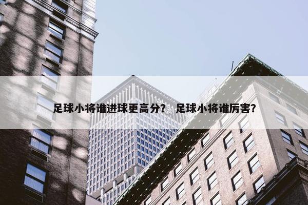 足球小将谁进球更高分？ 足球小将谁厉害？