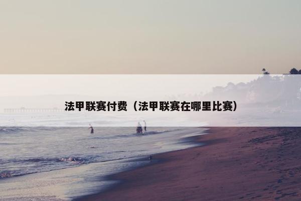 法甲联赛付费（法甲联赛在哪里比赛）