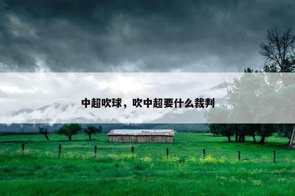 中超吹球，吹中超要什么裁判