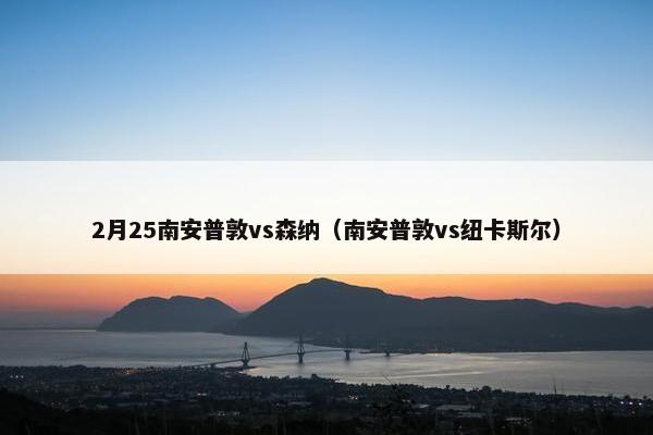 2月25南安普敦vs森纳（南安普敦vs纽卡斯尔）