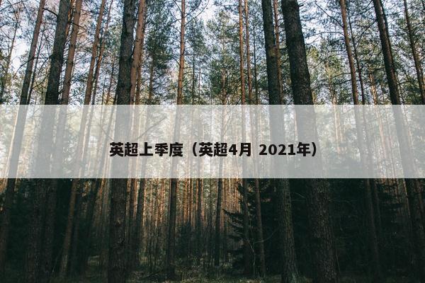 英超上季度（英超4月 2021年）
