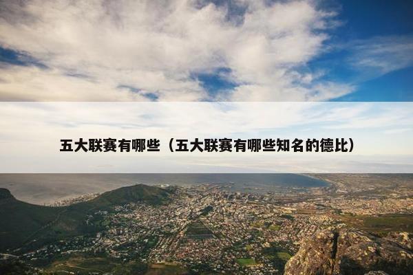 五大联赛有哪些（五大联赛有哪些知名的德比）