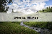 19号球衣背面，球衣19号是谁