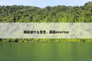 英超通什么意思，英超everton