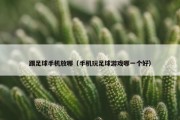 踢足球手机放哪（手机玩足球游戏哪一个好）