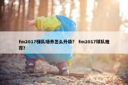 fm2017梯队培养怎么升级？ fm2017球队推荐？