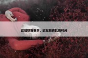 欧冠联赛赛前，欧冠联赛比赛时间