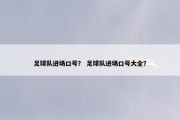 足球队进场口号？ 足球队进场口号大全？