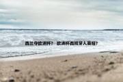 西兰夺欧洲杯？ 欧洲杯西班牙人赛程？