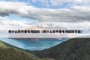 用什么软件看电视回放（用什么软件看电视回放节目）