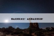 泰山足球队文化？ 山东泰山足球队徽？