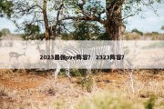 2023最强pve阵容？ 2323阵容？