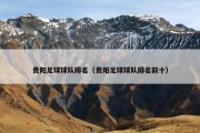 贵阳足球球队排名（贵阳足球球队排名前十）