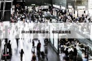2020赛季球队薪水，球队薪水排名