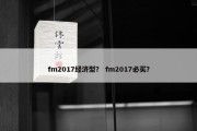 fm2017经济型？ fm2017必买？