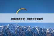 足球球衣不印号？ 球衣不印号怪怪的？