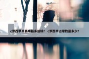 c罗西甲单赛季最多进球？ c罗西甲进球数是多少？