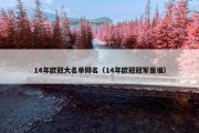 14年欧冠大名单排名（14年欧冠冠军是谁）