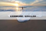 乱世最强阵容搭配，乱世玩什么兵种