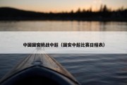 中国国安挑战中超（国安中超比赛日程表）