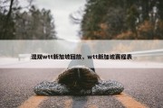 混双wtt新加坡回放，wtt新加坡赛程表